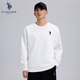 U.S. POLO ASSN. Sweater men's autumn and winter Paul men's high-end casual round neck bottoming shirt sports long-sleeved T-shirt for men white 2XL