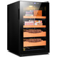 Shantou Lincun 65C temperature controlled humidifying cigar cabinet mini small household cedar wood electronic wine cabinet cigarette cabinet 65C full cigar style black