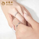Lao Fengxiang 999 Pure Silver Couple Ring, Möbius Silver Confession Ring, Couple Anniversary Gift for Boyfriend and Girlfriend, Customized Greeting Card, Möbius Love Ring + Engraving