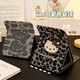 Makeup mirror, portable mirror, foldable high-definition make-up mirror, ins style flip cover, portable at any time, office desktop, student dormitory, CC4484 leopard print Katie small size - silk texture folding make-up mirror