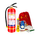 Rental home hotel fire four-piece fire extinguisher set fire escape kit equipment emergency kit five-piece set four-piece set (smoke gas mask + flashlight)