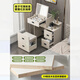 Visage Yuanshi Muyu solid wood dressing table and bedside table integrated small apartment flip-top cupboard bedroom dressing table modern simple warm white/width 45cm dressing table cabinet with stool home installation