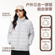 NetEase carefully selects 25 new products, lightweight fluorine-free three-in-one down jacket, functional, technological, knitted feel, windproof, breathable, scratch-resistant and wear-resistant U1 placket style - Phantom Black (three-in-one down liner) L