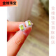 Jinwei natural peridot earrings 925 silver inlaid with 925 silver electroplated platinum 4*6mm commuter gift for girlfriend