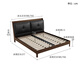 Gujia Home Jingdong Furniture New Chinese Style Solid Wood Bed Goose Feather Backrest Bag Thickened Cowhide Bed 1.8m x 2m Coco Black 9219