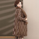 Nuo Wei middle-aged and elderly women's foreign style imitation mink velvet coat large size foreign style mother's winter fur all-in-one thickened warm coat camel XL recommended 90-115Jin Jin equals 0.5kg (selected quality)