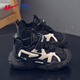 Warrior Children's Shoes Winter Comfortable and Warm Boys' Velcro Cotton Shoes Children's Velvet Sports Shoes WZ-C065L Black/M35