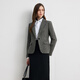 Scofield Wool 100% Women's Old Money Style Herringbone Blazer 2025 Fall New Arrival Gray M 165