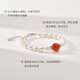 Jingrun Pearl Bracelet Blessing Millet Beads Freshwater Pearls and Red Agate Bracelet Chain Mother’s Young Gift for Elders