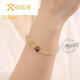 Cute Fox Edge Citrine Bracelet for Women Pixiu Crystal Bracelet Jewelry as a Gift for Girlfriend and Best Friend, 6 Bead Diameter Circumferential Buckle Style