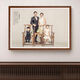 Yusenyi customized family portraits, washed photos, printed and framed to hang on the wall, custom made into enlarged picture frames for living room wedding photos, elegant white pure love, 0-inch photo 40x50m