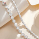 Aido Diamond pt950 platinum necklace for women with super flash car flower platinum starlight round bead chain pearlescent precious element chain weight 30.6-30.8g length 42+3cm thick about 6mm