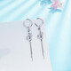 Lao Fengxiang platinum earrings gold tassel fish scale gourd earrings as a gift for your girlfriend as a gift platinum jewelry platinum about 4.57g