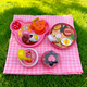 New ramen pudding feeding toy creative decompression children's toy girl cute simulation strawberry pudding set ramen set + ice cream pudding + jelly pudding + bear bento