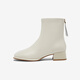 Best Picture 25 Winter Temperament Commuting White French Small Ankle Boots Thick Heel Women's Short Boots CM108DD5 Beige 37