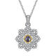 Lescroft antique lace four-leaf clover necklace sterling silver micro-paved tanzanite clavicle infused with natural gemstones that cannot avoid impurities