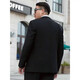 Luo Meng plus size suit men's suit plus fat plus fat business formal suit jacket wedding black loose spring and autumn new style two-button pure black single suit jacket + tie no trousers four seasons 6XL /200 recommended 205-225Jin Jin equals 0.5 kg