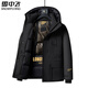 Snow Flying (SNOWFLYING) Winter New Obsidian Down Jacket Fashion Trend Hooded Outdoor Workwear Uniform Down Jacket for Men and Women Black Free Shipping Insurance