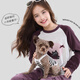 Domiaowu girls' T-shirt spring and autumn new children's bottoming shirt long-sleeved big children's tops teenagers children's clothing W034 Dai purple gray 160