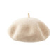 DAVE&BELLA girls' hats, stylish children's berets, wool, medium and large children's pullover hats, autumn and winter new children's hats, warm hats, off-white, in stock 50 (recommended hat circumference is about 48-50cm)