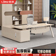 Xinjing simple modern boss office desk and chair combination single office executive desk supervisor manager desk 2.2 meters + side cabinet