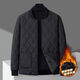 Men's lining cotton-padded jacket winter plus velvet thickened short style inner-wearing office worker base warm school uniform artifact cotton jacket navy blue zipper XL 120-140Jin Jin is equal to 0.5 kg