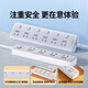 Green Alliance plug-in strip/socket board/row plug/socket/socket board/pull line board/student dormitory home desktop with line new national standard large spacing 4-digit master control total length 0.5 meters