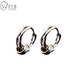 YUELANSHI (YUELANSHI) sterling silver earrings 2024 new hot style men's ear piercing earrings high-end girls' earrings single earrings hoop style 999 sterling silver double twist earrings 10MM white (single