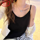 Langsha camisole nouveau style d'été pour femmes vêtements d'extérieur en coton et lin bas lâche haut paresseux larges bretelles T-shirt sans manches à l'intérieur du gilet blanc style L recommandé 115-130Jin Jin équivaut à 0,5 kg