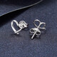 CHINA GOLD platinum love earrings as a gift for your girlfriend, about 0.95g