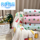 Famous high-quality baby four-season blanket, winter kindergarten nap children's small quilt, thin air-conditioning blanket, yellow scarf bear 80*100CM (leg cover)