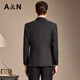 Antonio high count worsted suit men's suit wedding dress suit business suit spring and autumn vest three-piece set dark gray 48 B (175/96B)