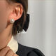 Fashion high-gloss pearl earrings for women Large pearl elegant women's earrings 6mm