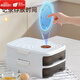 LISM Japan imported quality egg storage box refrigerator chicken drawer type automatic rolling food-grade kitchen fresh storage orange three-layer, about 63 pieces_Automatic replenishment