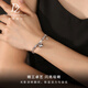 Duozun pt950 genuine platinum bracelet for female little fat lucky platinum bracelet new Chinese Valentine's Day birthday gift 15.15g/length 16.5-19cm adjustable