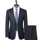 丨Lilang丨Autumn and winter men's high-end business casual suit suit slim formal suit groom wedding dress two-piece set gray blue 2XL (recommended 135-150Jin Jin equals 0.5 kg)