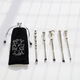 5-piece Harry Potter wand set gift bag makeup brush set 5 magic makeup brushes 5-piece makeup brush set with leaf pattern bag