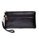 New Simple Soft Leather Hand Wallet Women's Long Version Large Capacity Coin Key Cell Phone Small Bag Bag Versatile and Trendy for All Seasons Black