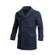 Longya New American Navy Wool Coat Men's Mid-Length Winter Business Casual Windproof Wool Jacket Dark Ink Blue M