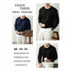 Wool modal skin-friendly and comfortable sweater for men French elegant style contrasting Henry collar sweater style black 2XL