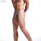 Gay men's underwear Gay sexy boys' underwear see-through pouch low-waist fine mesh thong sexy 0 black white L
