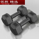 MPPMCK stainless steel dumbbell hexagonal dumbbell men's fitness student 2kg 5kg household 10kg rubber-coated arm training for women total weight 12Jin Jin equals 0.5kg one pair (6Jin Jin equals 0.5kg *2)