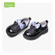 Snafy shopping mall same style girls leather shoes children princess shoes autumn new soft sole black shoes iris black 27 inner length 17.5/suitable for feet 16.5cm long