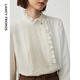 Langzi Elite Wardrobe Basic Wardrobe Palace style earring collar shirt top shirt spring new style off-white M
