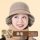 SOMUBAY (SOMUBAY) middle-aged and elderly women's new style wool hat mom hat autumn and winter thickened warm temperament fisherman hat camel one size (56-58cm)