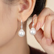 Yalundi 999 sterling silver women's pearl earrings earrings 2025 new hot style high-end women's genuine pure silver earrings