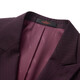 Qipai men's double-breasted suit men's spring and summer new business striped suit vest three-piece set including wool 0920 127C7092B-Crimson Purple 46 (170/92B)