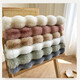 Cream style living room round carpet floor mat climbing mat household multi-functional cushion sofa blanket bubble velvet living room coffee table blanket off-white 80cm*80cm 1 piece