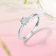 Saturday Fortune (ZLF) PT950 platinum ring for women, shiny elegant and simple flower ring for girlfriend, size 13-2.68g