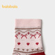 Balabala shopping mall same style children's socks autumn and winter girls' cotton socks baby big children's wool two pairs red and white tone 00361 3-5 years old 100cm
